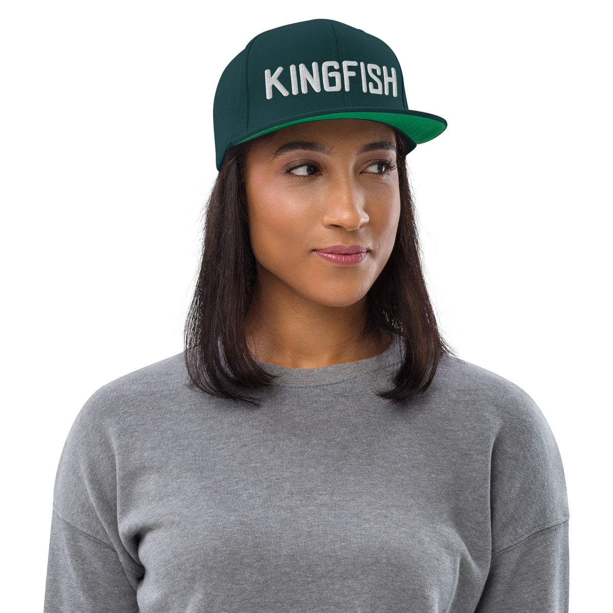 KINGFISH Snapback in Spruce, front view