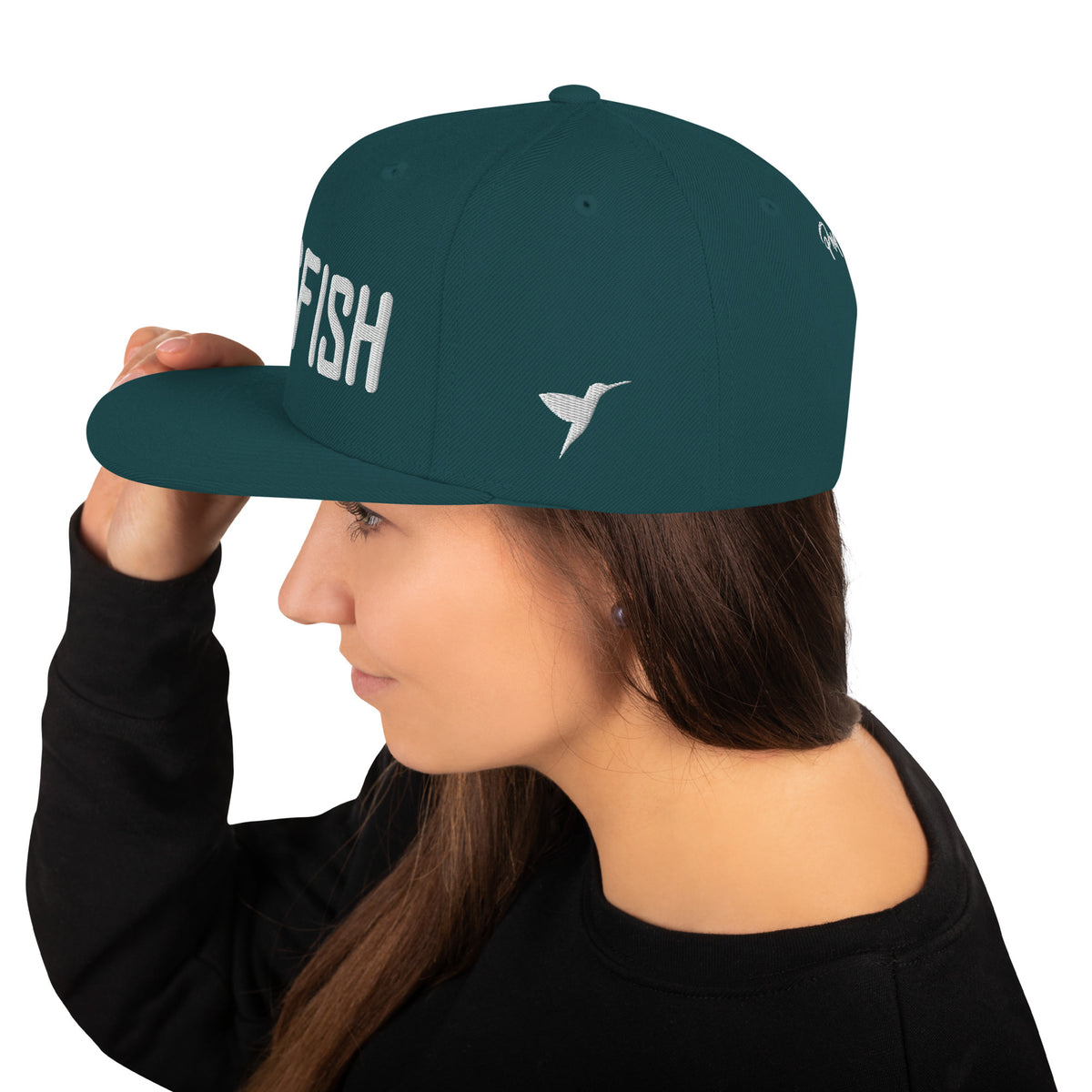 KINGFISH Snapback in Spruce, left side view