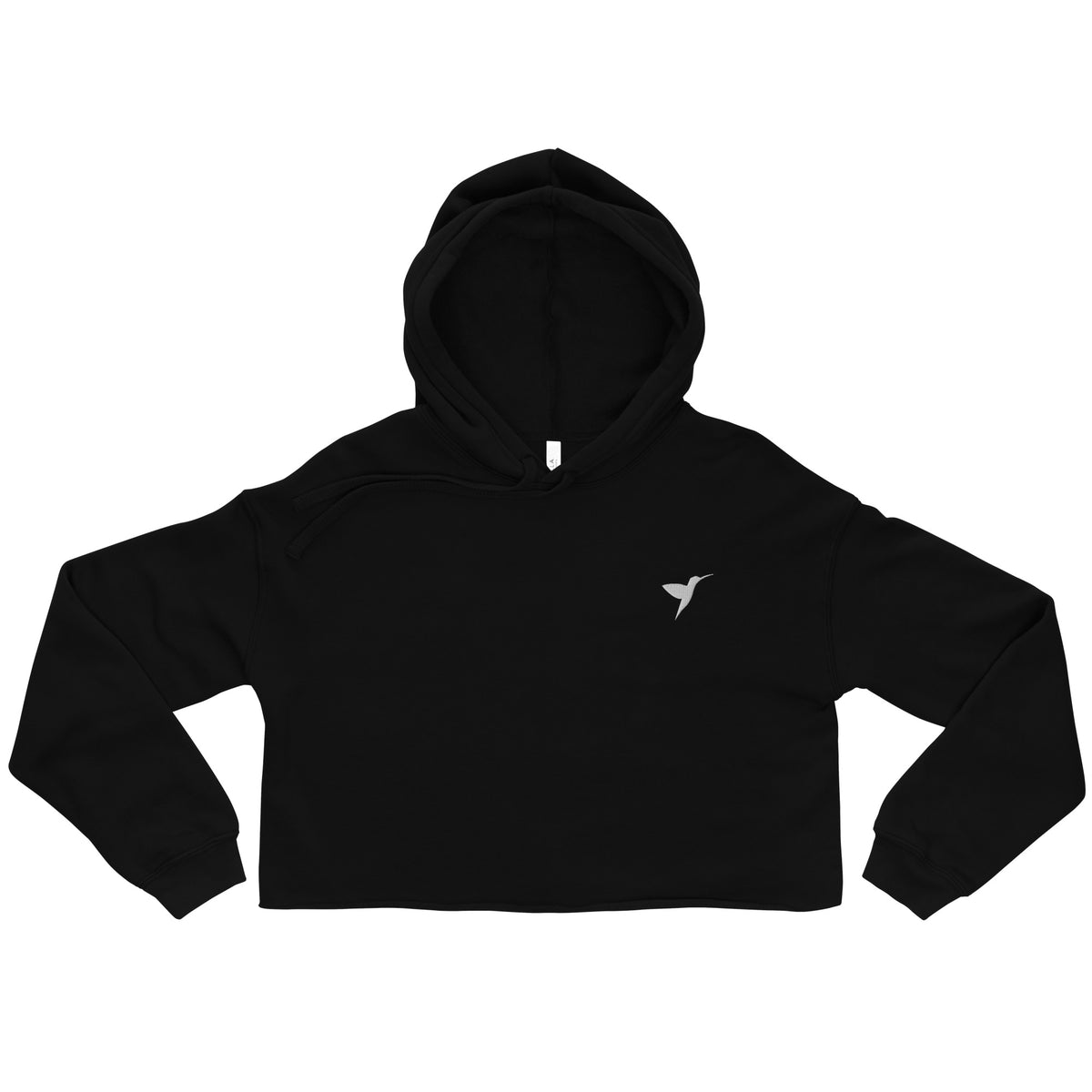 HMMR Crop Hoodie in Black, front view 2