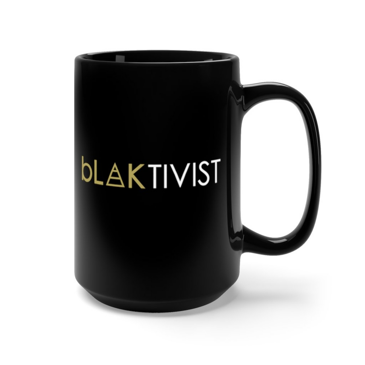 bLaKtivist 15oz black ceramic mug, product photo 4