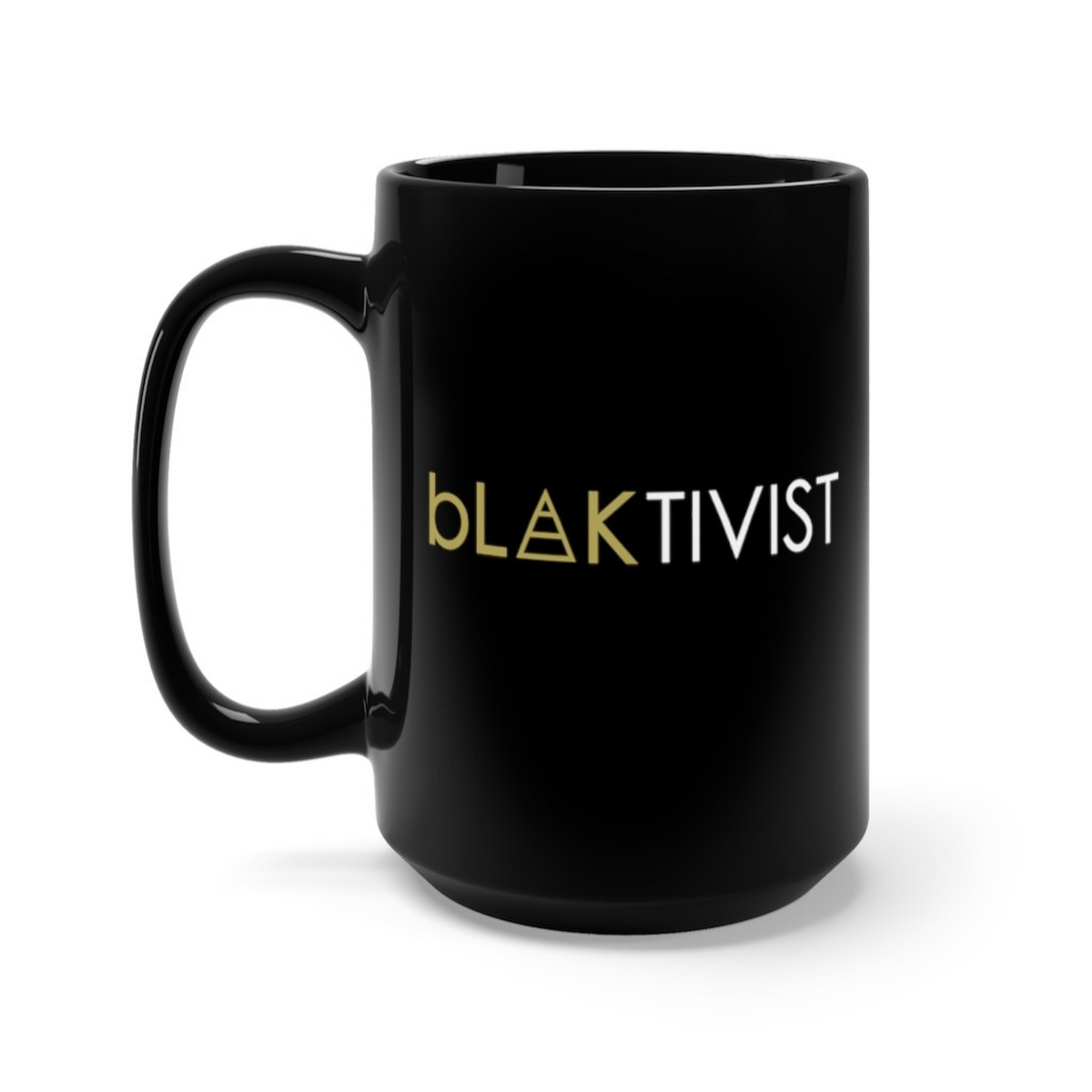 bLaKtivist 15oz black ceramic mug, product photo 2
