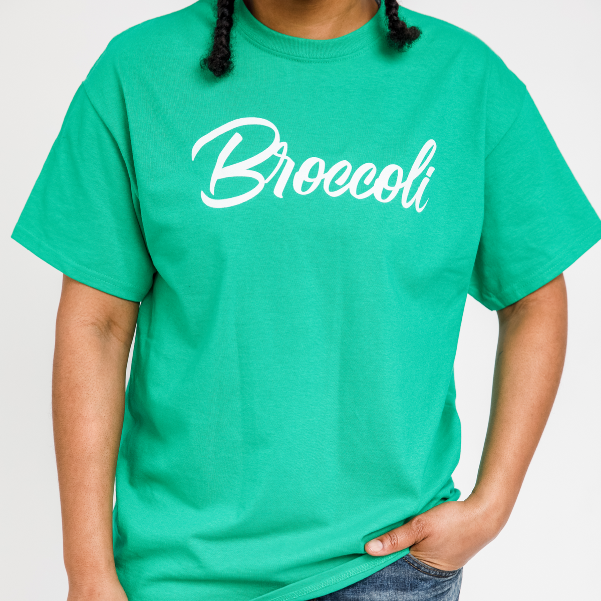 Broccoli T-Shirt in Irish Green, design photo 4